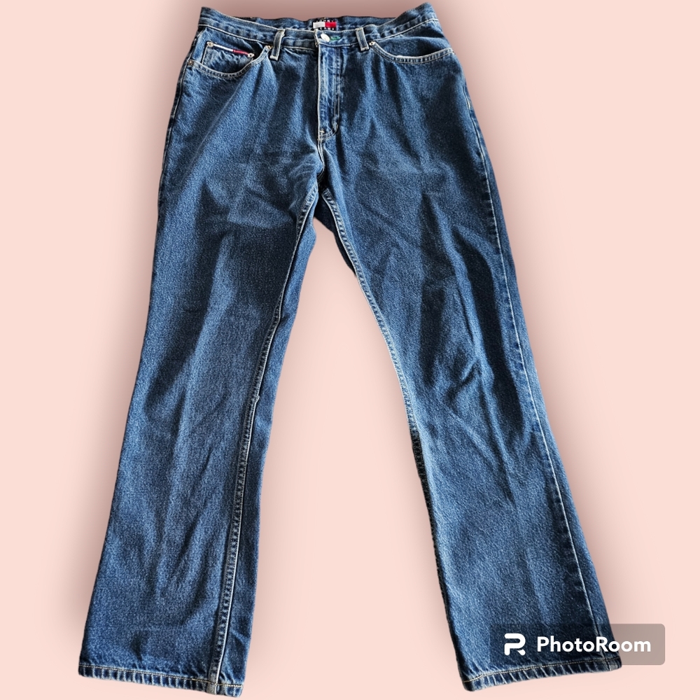 TOMMY jeans bootleg women's size 11 inseam 30 medium wash denim
